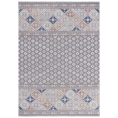 Safavieh 8 x 10 ft. Eternal Global Power Loomed Rectangle Area Rug Grey & Blue Rust ETL202F-8